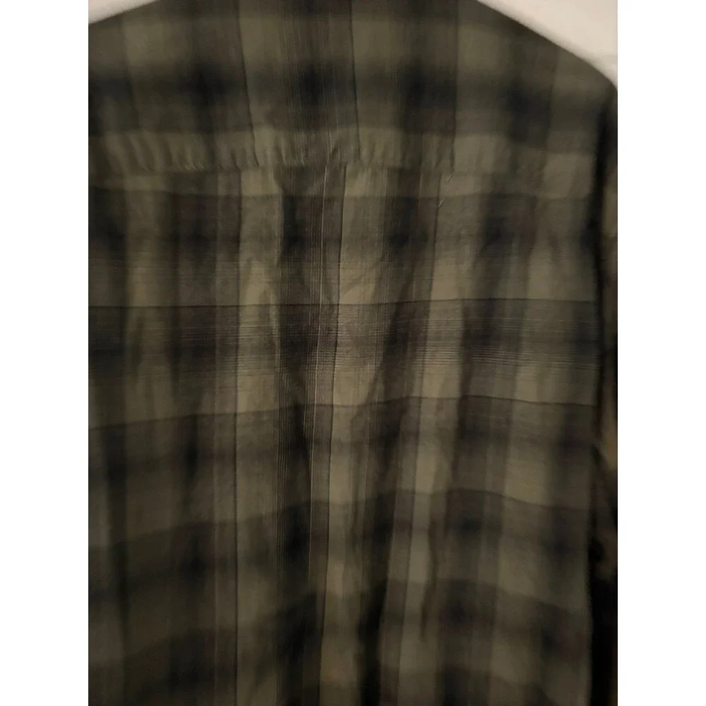 APT. 9 Seriously Soft Flannel Shirt XXL NWT Olive Gray Plaid Button Front Cotton
